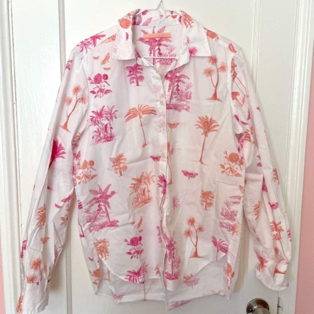 Vilagallo Safari Palm Button Up Shirt